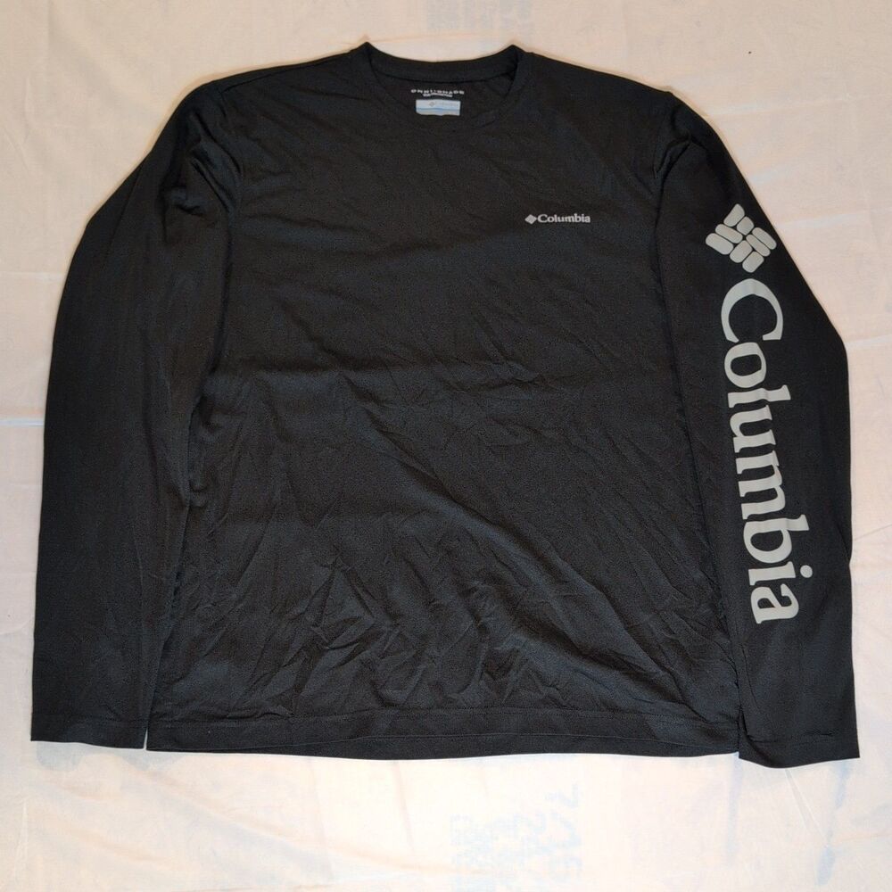 Columbia Men's Black Long Sleeve Crew Neck Pullover Athletic Stretch Top M